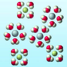 Ion-dipole interactions in aqueous solution