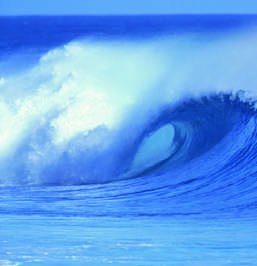 Ocean wave representing seawater as a solution