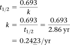 Calculation of remaining mass using integrated rate law
