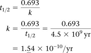 Calculation of U-238 required for Pb-206 formation