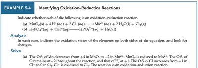 Worked example identifying redox reactions