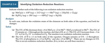 Worked example identifying redox reactions (continued)