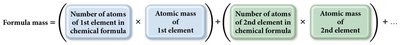 Formula mass calculation diagram
