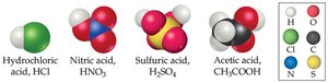 Acid molecular models