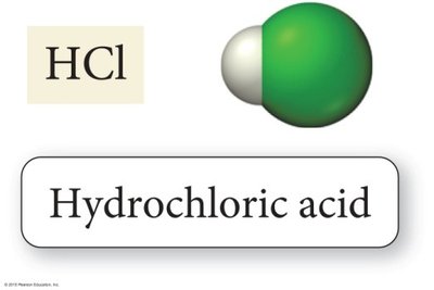 Hydrochloric acid molecular model