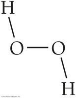 Structural formula for H2O2