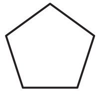 Skeletal structure of cyclopentane