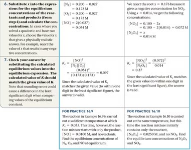 Quadratic solution for equilibrium