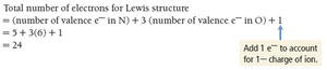 Calculating electrons for nitrate ion