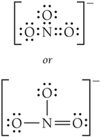 Resonance structures for nitrate ion