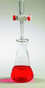 Methyl orange indicator: red in acid, orange-yellow in base