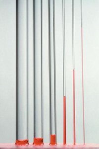 Concave and convex meniscus