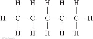 Pentane expanded structural formula