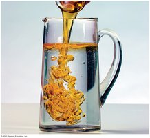 Vegetable oil mixing with water
