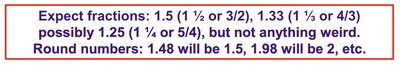 Expected fractions and rounding guidance