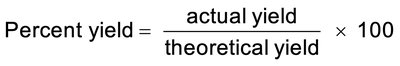 Percent yield formula