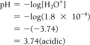 pH calculation for acidic solution