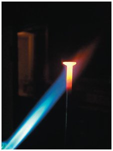 Heated object glowing (blackbody radiation)