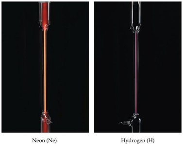 Emission tubes for neon and hydrogen