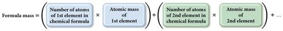 Formula mass calculation diagram