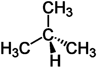 Straight-chain and branched isomers of butane