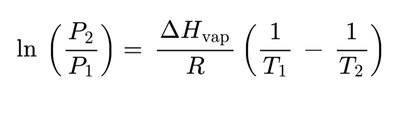 Linearized Clausius-Clapeyron equation