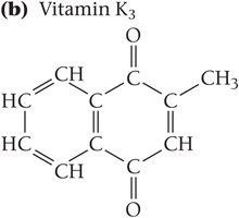 Structure of Vitamin K3 (fat-soluble)