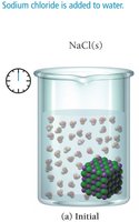 Initial dissolution of NaCl