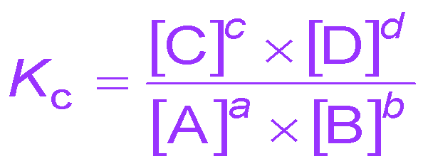 General equilibrium constant expression