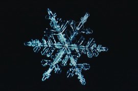 Ice crystal, an example of a molecular solid