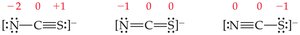 Lewis structures and formal charges for SCN-
