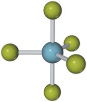 3D model of PF5 molecule
