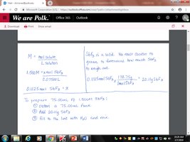 Molarity calculation for SbF3 solution