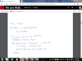 Dilution calculation for HCl solution