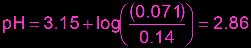 Henderson-Hasselbalch equation example