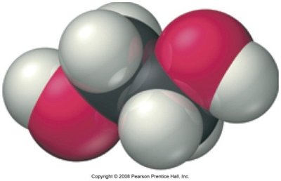 Ethylene glycol molecular model