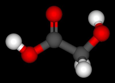 Glycolic acid molecular model