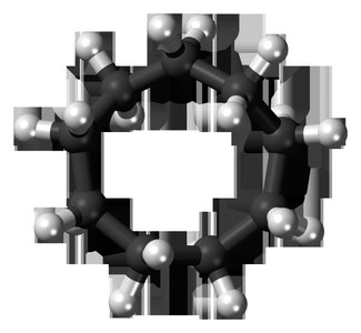 3D molecular model of cyclononane