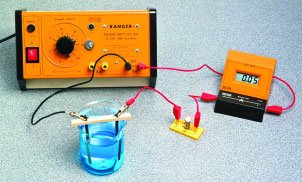 Conductivity meter setup for measuring reaction rate