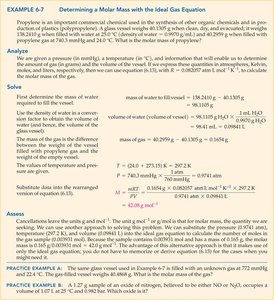 Worked example: Determining molar mass with the ideal gas equation