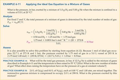 Worked example: Applying the ideal gas equation to a mixture of gases