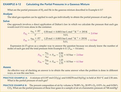 Worked example: Calculating partial pressures in a gaseous mixture