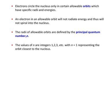 Energy level transitions in Bohr model