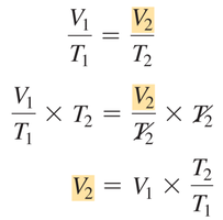 Charles's law equation rearrangement