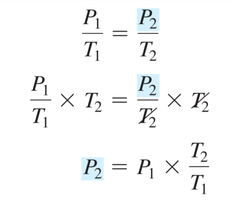 Gay-Lussac's law equation rearrangement