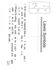 Lewis Symbols worksheet