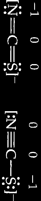 Resonance structures for NCS- ion
