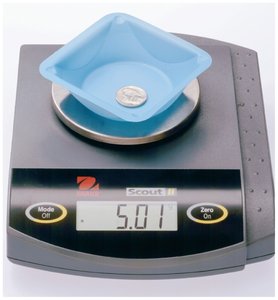 Electronic balance measuring mass