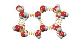 Open lattice structure of ice