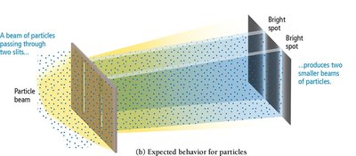 Expected particle behavior (no interference)
